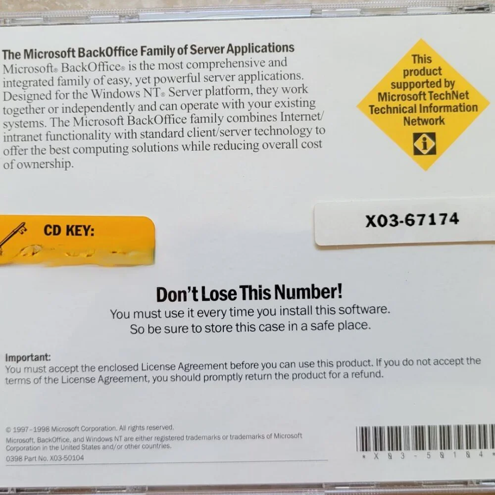 Vintage CD - Microsoft Site Server Software